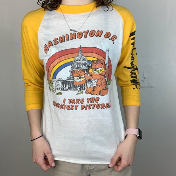 M - Vintage Garfield Washington DC 3/4 T - Picture 1 of 4